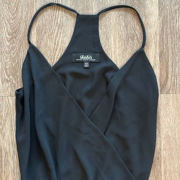 Lulu's Crossover V-Neck Bodysuit Black Size XS - Picture 2 of 5